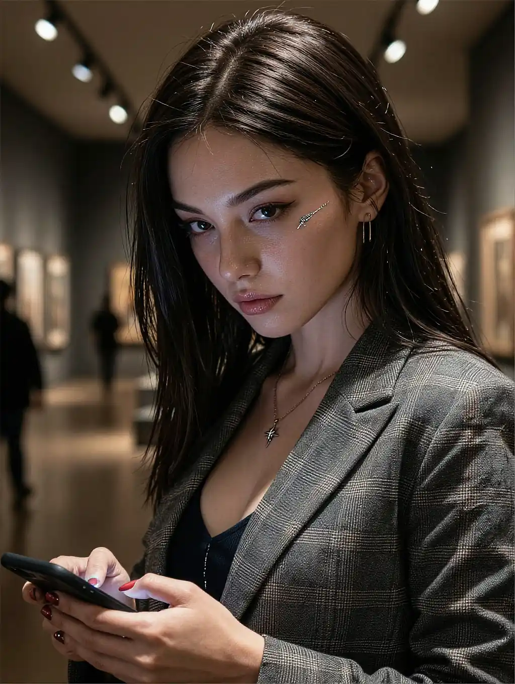 Virtual girlfriend with a warm, welcoming smile